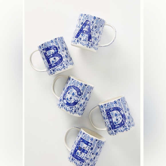 Anthro Folksong Monogram mugs - Picture 7 of 9